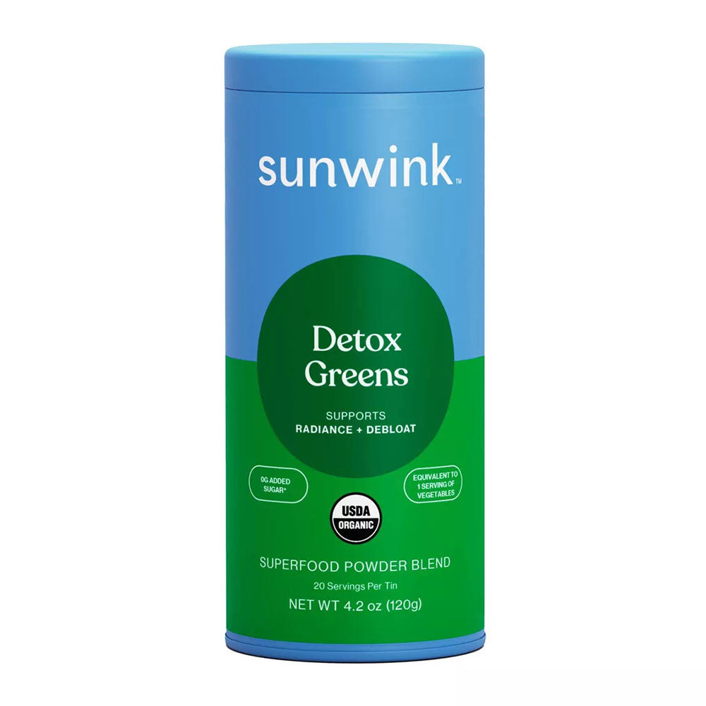 Sunwink Organic Detox Greens Superfood Powder for Debloat, 4.2 Oz